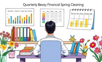 Schedule quarterly financial “spring cleanings”