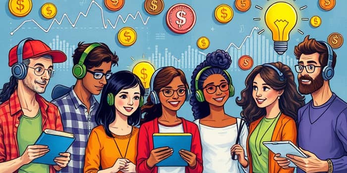 Use financial podcasts and blogs for new ideas